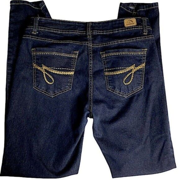 Y2k Vintage Jordache Womens 10 Jeans Embroidered Dark Wash Straight Skinny - Picture 1 of 11